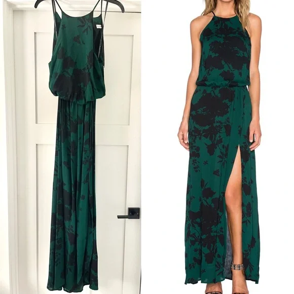green emerald velvet dress Karina Grimaldi Daniela Mini Dress in Ocean Blue main image 0